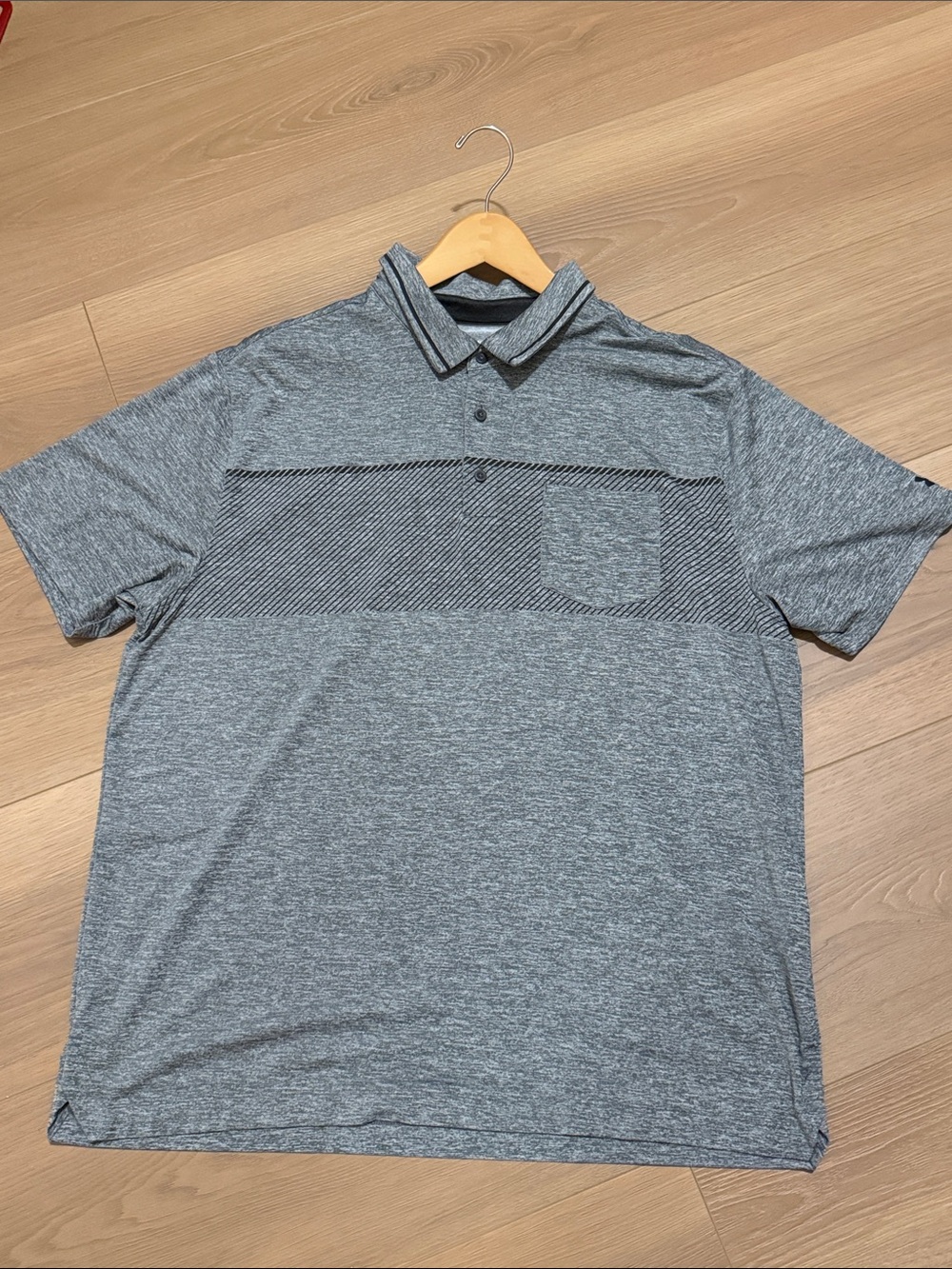Under Armour HEATGEAR Gray Heather Short-Sleeve Polo